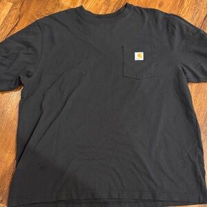 Carhartt Black Tee with Logo Pocket